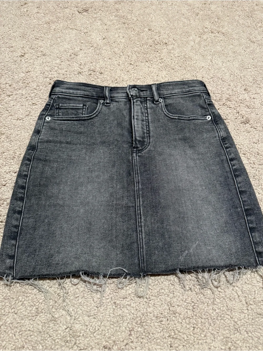 Black Express Denim Mini Skirt. Women’s size 2R.